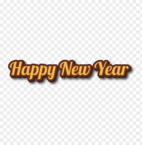 happy new year chocolate style text 2023 PNG Image with Transparent Cutout
