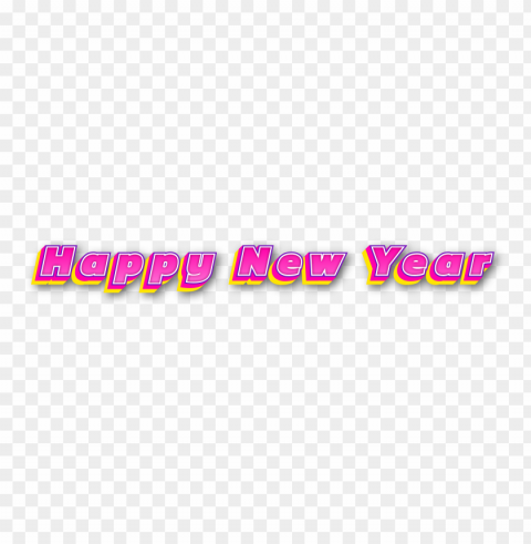 Happy New Year Rose Color 3d Text PNG Graphic Isolated On Clear Backdrop