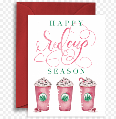 happy red cup season notecard PNG without background