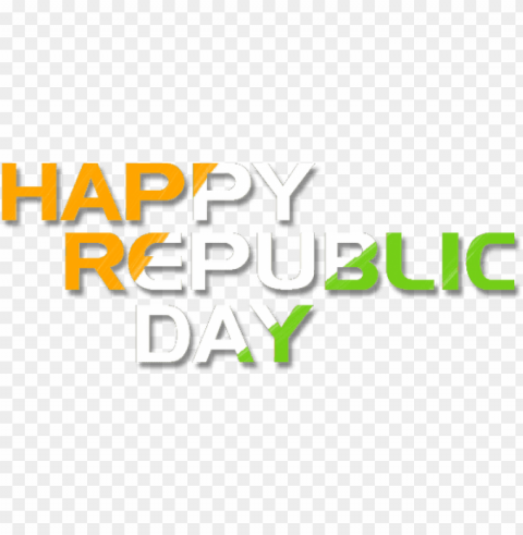 happy republic day text Transparent PNG Image Isolation
