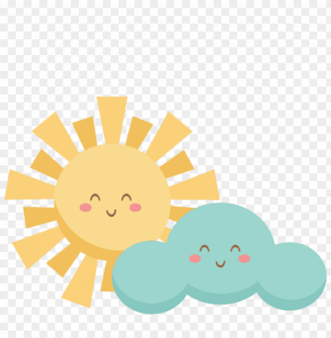 happy sun and cloud svg scrapbook cut file cute clipart - cute sun and clouds Free PNG images with alpha channel compilation