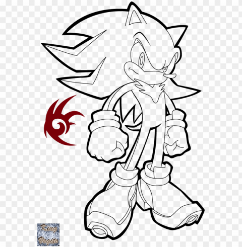 happy super shadow the hedgehog coloring pages - super shadow coloring pages Transparent Background Isolation in PNG Format