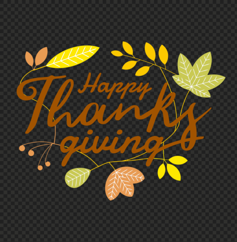 happy thanksgiving Isolated Graphic Element in HighResolution PNG