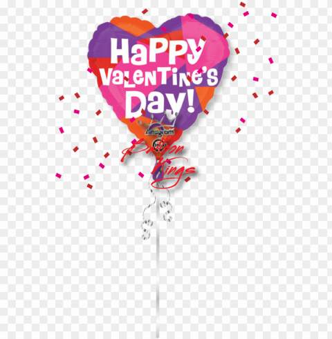 happy valentines day color block - happy valentines day balloon PNG transparent graphics for download