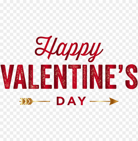 happy valentines day gold arrow Isolated Design Element in Clear Transparent PNG