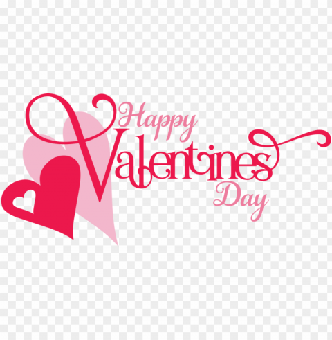 happy valentines day two hearts Isolated Design Element in HighQuality PNG