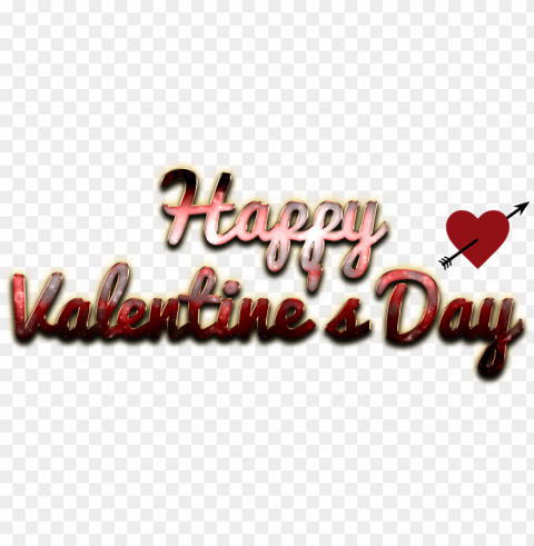 happy valentines day word - calligraphy HighQuality Transparent PNG Isolated Art