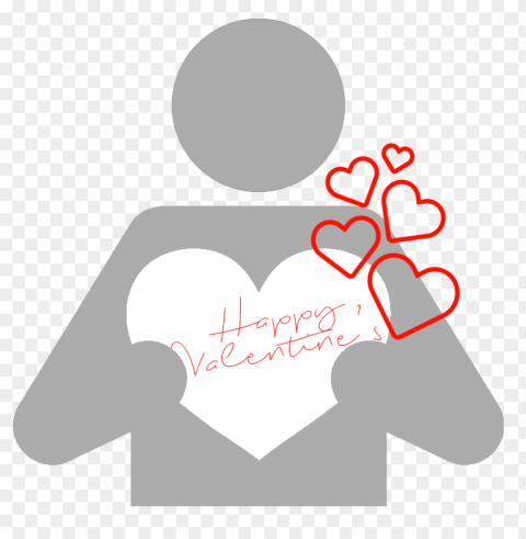 happy valentine's loving Isolated Character on Transparent PNG