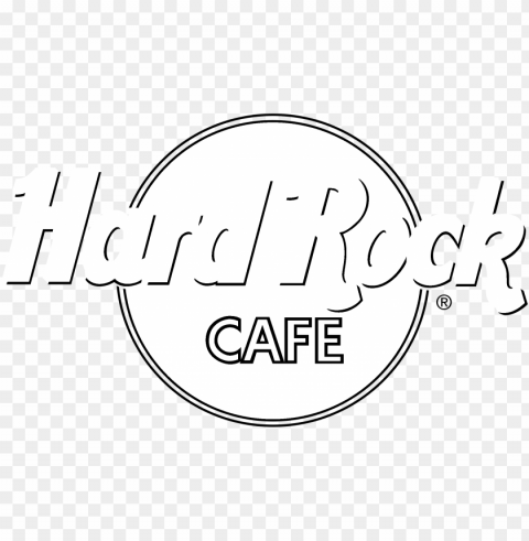 hard rock cafe logo black and white - hard rock cafe Transparent Background Isolation in PNG Format