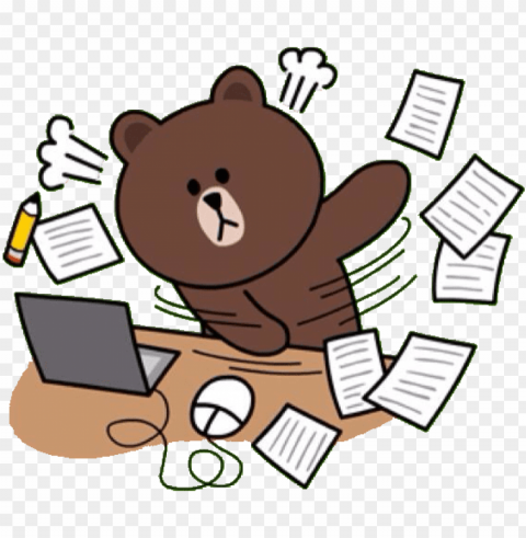 hard working - brown and cony work Isolated Item with HighResolution Transparent PNG