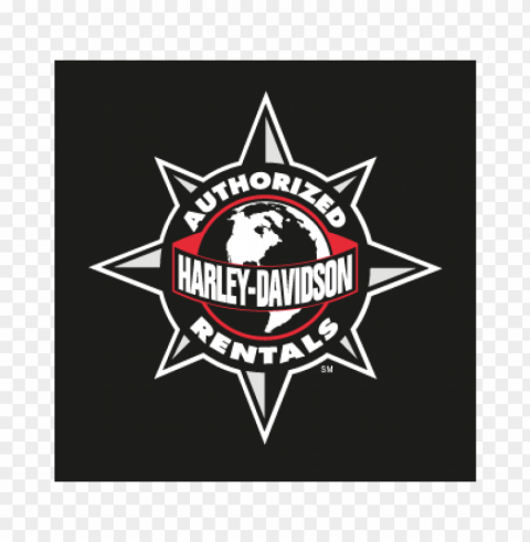 harley davidson authorized rentals vector logo Isolated Design Element in HighQuality Transparent PNG