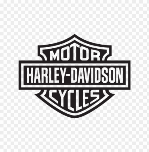 harley-davidson cycles logo vector Isolated Object on Transparent Background in PNG
