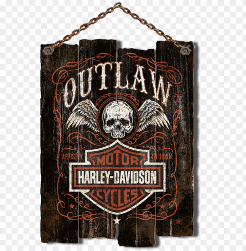 harley-davidson hanging chain outlaw sign - harley davidso Isolated Item on HighQuality PNG PNG transparent with Clear Background ID c68fec38