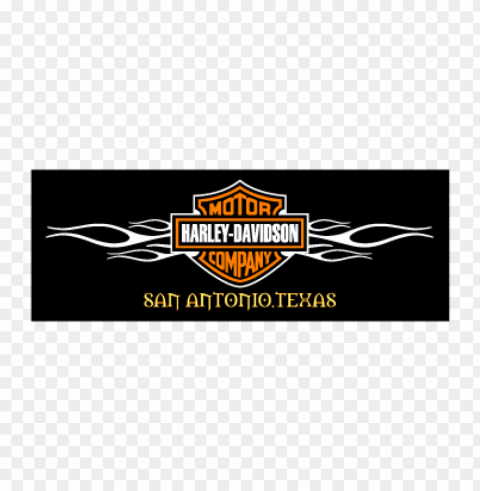 harley-davidson with flames vector logo HighResolution PNG Isolated on Transparent Background