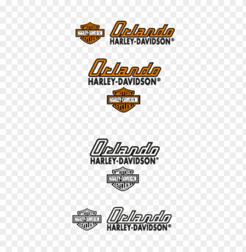 harley orlando vector logo Isolated Design Element in Clear Transparent PNG