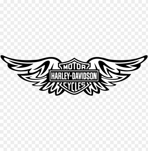 harley wings logo black and white - logo harley davidson vector Isolated Design in Transparent Background PNG