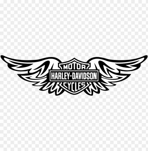 harley wings logo black and white - logo harley davidson vector Isolated Design in Transparent Background PNG PNG transparent with Clear Background ID c38cb546