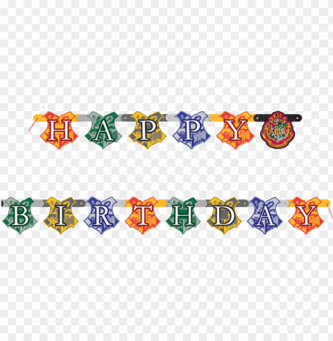 harry potter happy birthday jointed banner 182cm Isolated Item with Transparent Background PNG