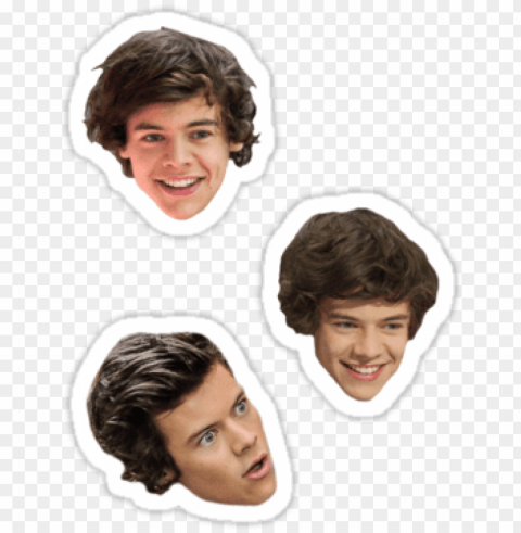 harry styles stickers by guts n' gore - harry styles face sticker PNG Illustration Isolated on Transparent Backdrop