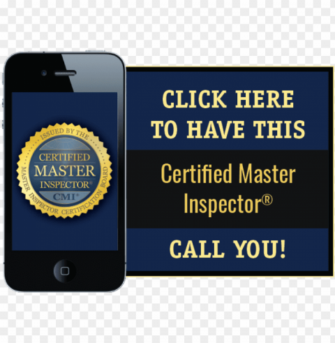 have me call you - certified master inspector Isolated Subject on HighQuality Transparent PNG