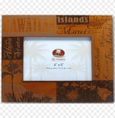 hawaii wood frames 4 - hawaiian vintage look wood picture frame 4x6 Transparent PNG pictures archive