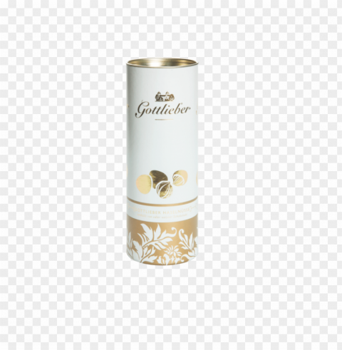hazelnuts with white chocolate in an elegant tin - bottle Isolated Element on HighQuality Transparent PNG