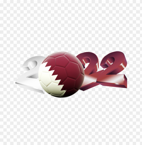 hd 2022 qatar world cup 3d football text logo Clear PNG graphics free