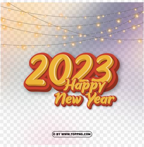 hd 2023 happy new year with liting PNG images with no royalties