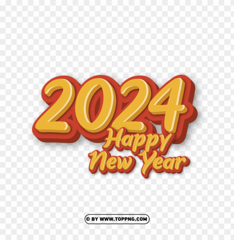 hd 2024 happy new year without liting PNG images with transparent canvas - Image ID b3999e34