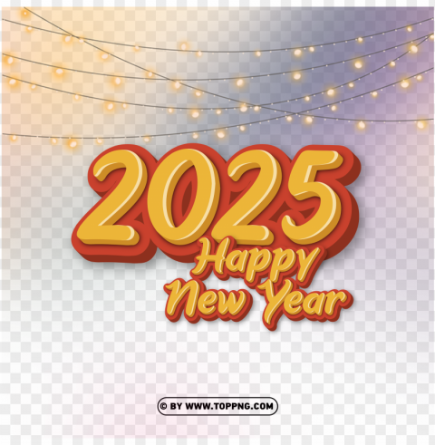 hd 2025 happy new year with liting PNG images with transparent canvas assortment