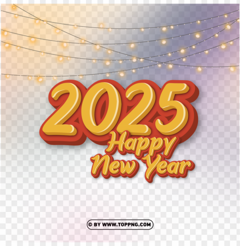 Hd 2025 Happy New Year With Liting PNG Images With Transparent Canvas Assortment