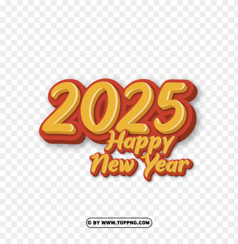 hd 2025 happy new year without liting PNG images with transparent canvas compilation - Image ID be3c83b0