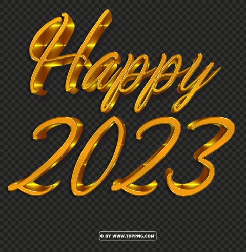 hd 3d gold happy 2023 new year image PNG pictures with no background - Image ID d92f3476