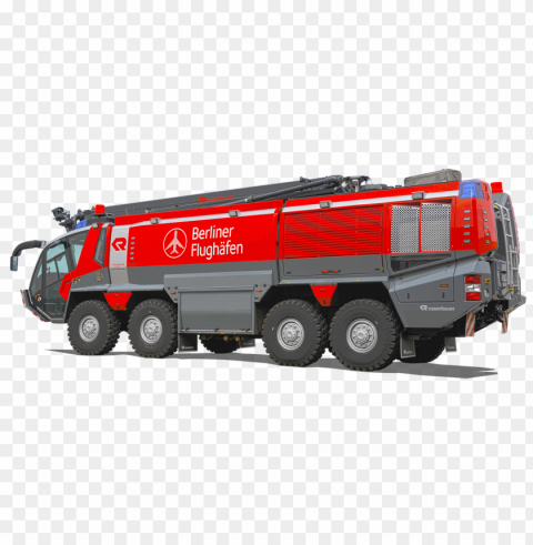 hd airport fire firefighter truck PNG Isolated Subject on Transparent Background
