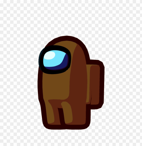 hd brown among us character PNG Image Isolated with Transparent Detail