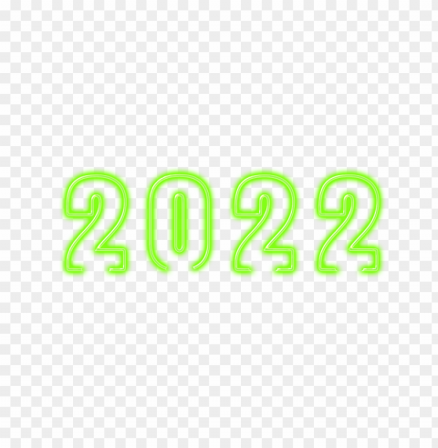 hd creative green neon 2022 text Transparent PNG pictures complete compilation
