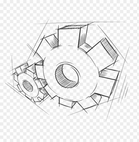 hd drawing mechanical gears abstract PNG pictures with no backdrop needed