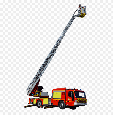 hd fire firefighter truck ladder PNG pictures with no background required