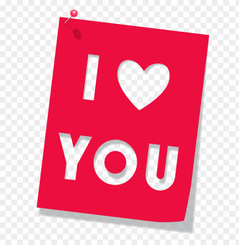 hd i love you sticky note PNG transparent elements compilation