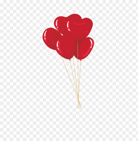 hd love valentine red hearts balloons PNG transparent graphic