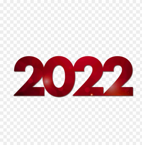 hd new year 2022 red text Isolated Object on HighQuality Transparent PNG