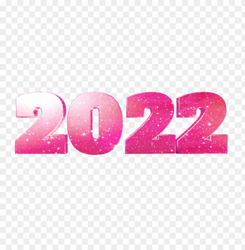hd pink sparkle 2022 text Clean Background Isolated PNG Character