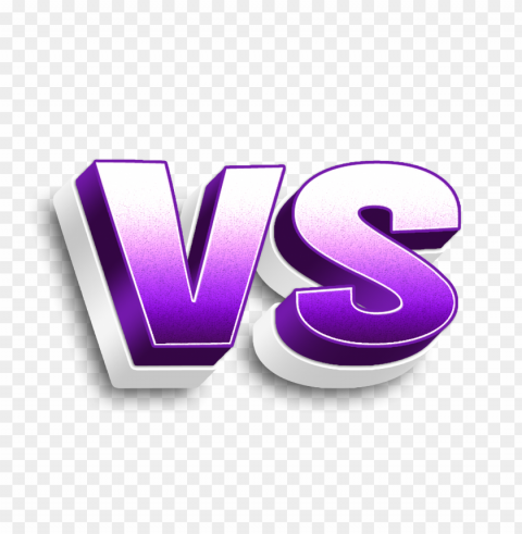 hd purple and white 3d vs versus text PNG Graphic with Isolated Design