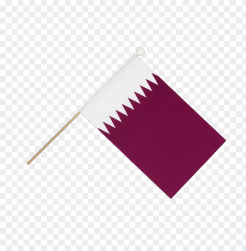 hd qatar flag on wooden pole Free download PNG with alpha channel
