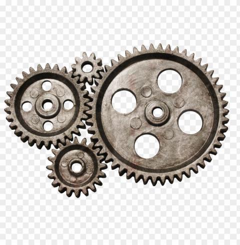 hd real four gears Clean Background Isolated PNG Graphic