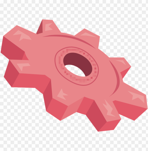 Hd Red 3d Cartoon Gear Wheel Free PNG File