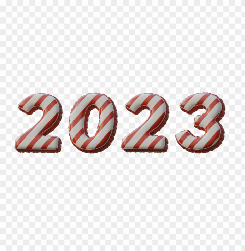 hd red & white 2023 text numbers PNG Graphic with Transparency Isolation