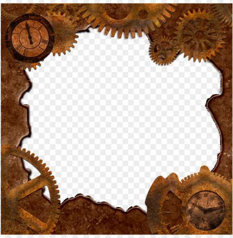 hd rusty grunge metal gears frame Free PNG images with alpha channel compilation