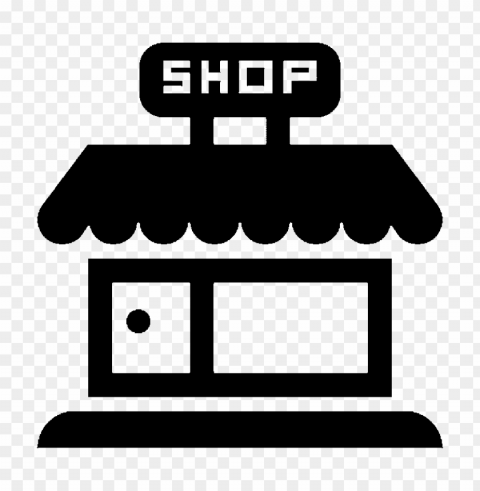 Hd Shop Market Store Black Icon PNG With Clear Background Set