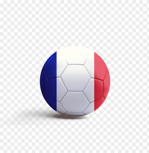 hd soccer ball with france flag Clean Background Isolated PNG Icon
